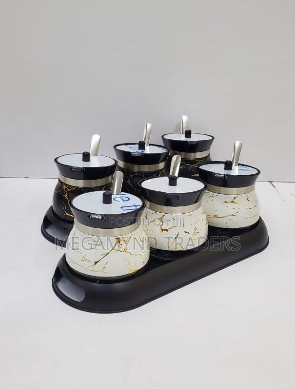 Sugar Dish Set/3pc Sugar Dish Set/3 in 1 Condiment Glass - main view