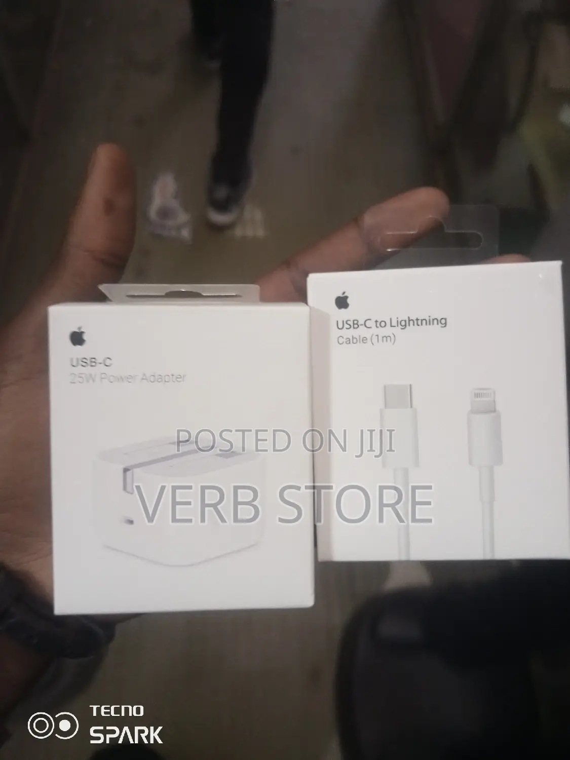 25W iPhone Adapter and Lightening to Type C Cable