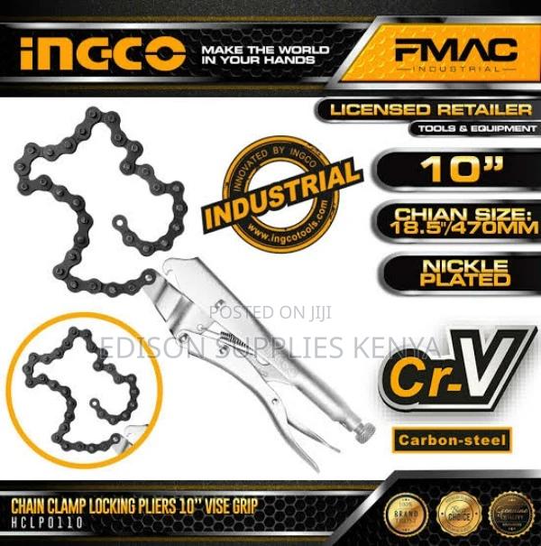 Locking Pliers Ingco Chain Clamp Locking Pliers Grip Pliers - thumbnail 2