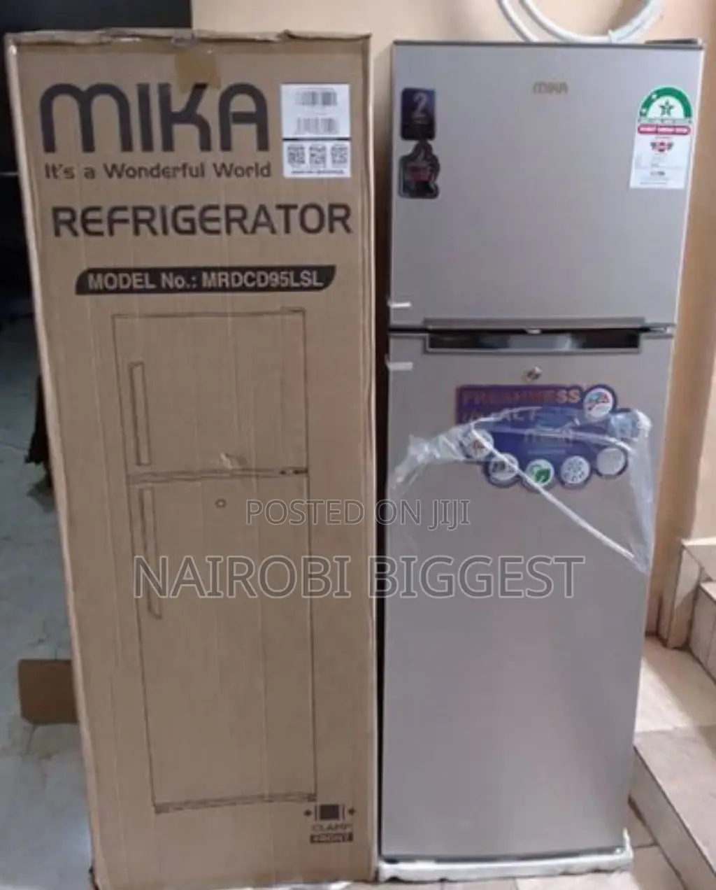 Mika 168litres Double Door Refrigerator
