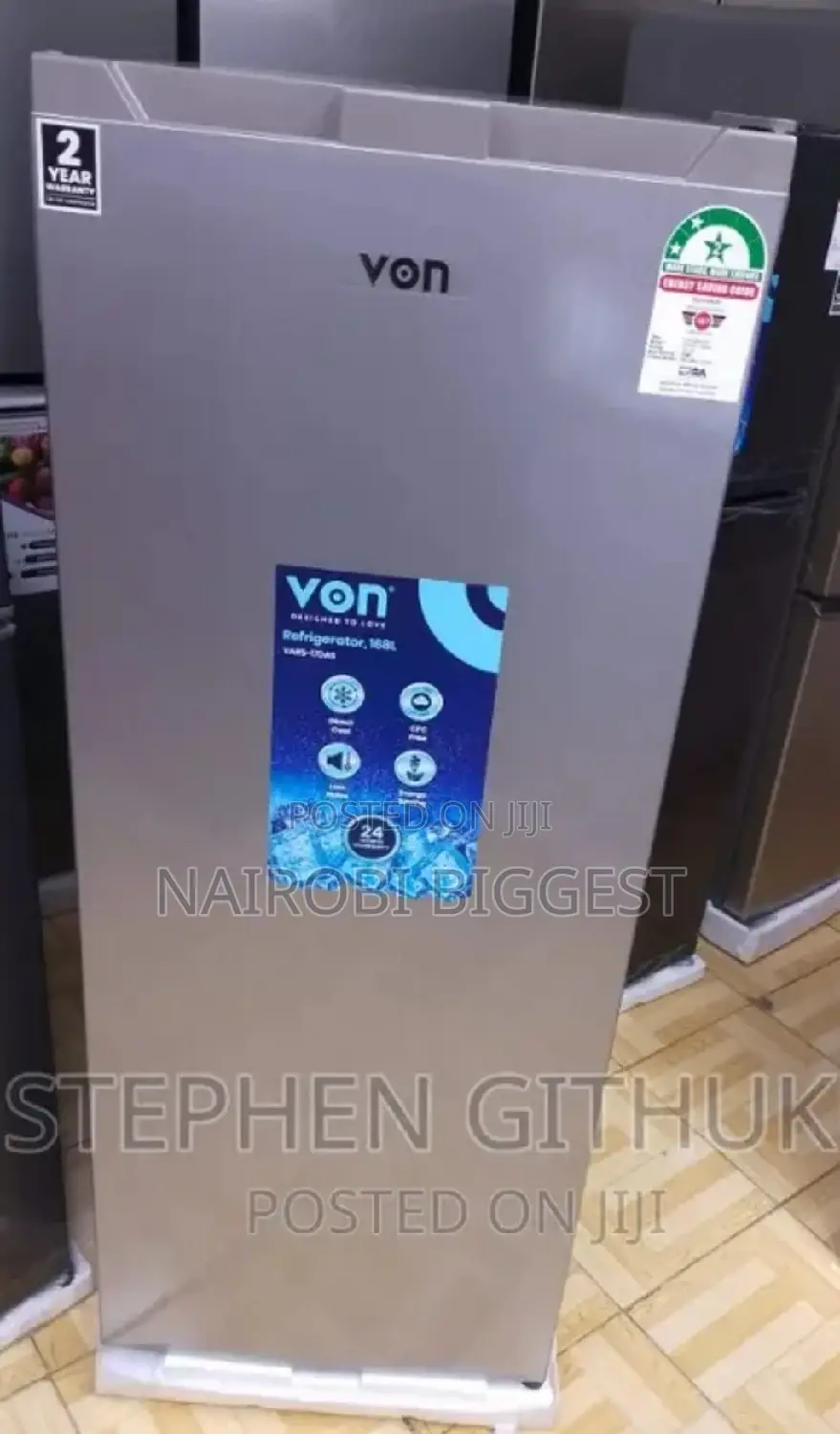 Mika 168litres Double Door Fridge