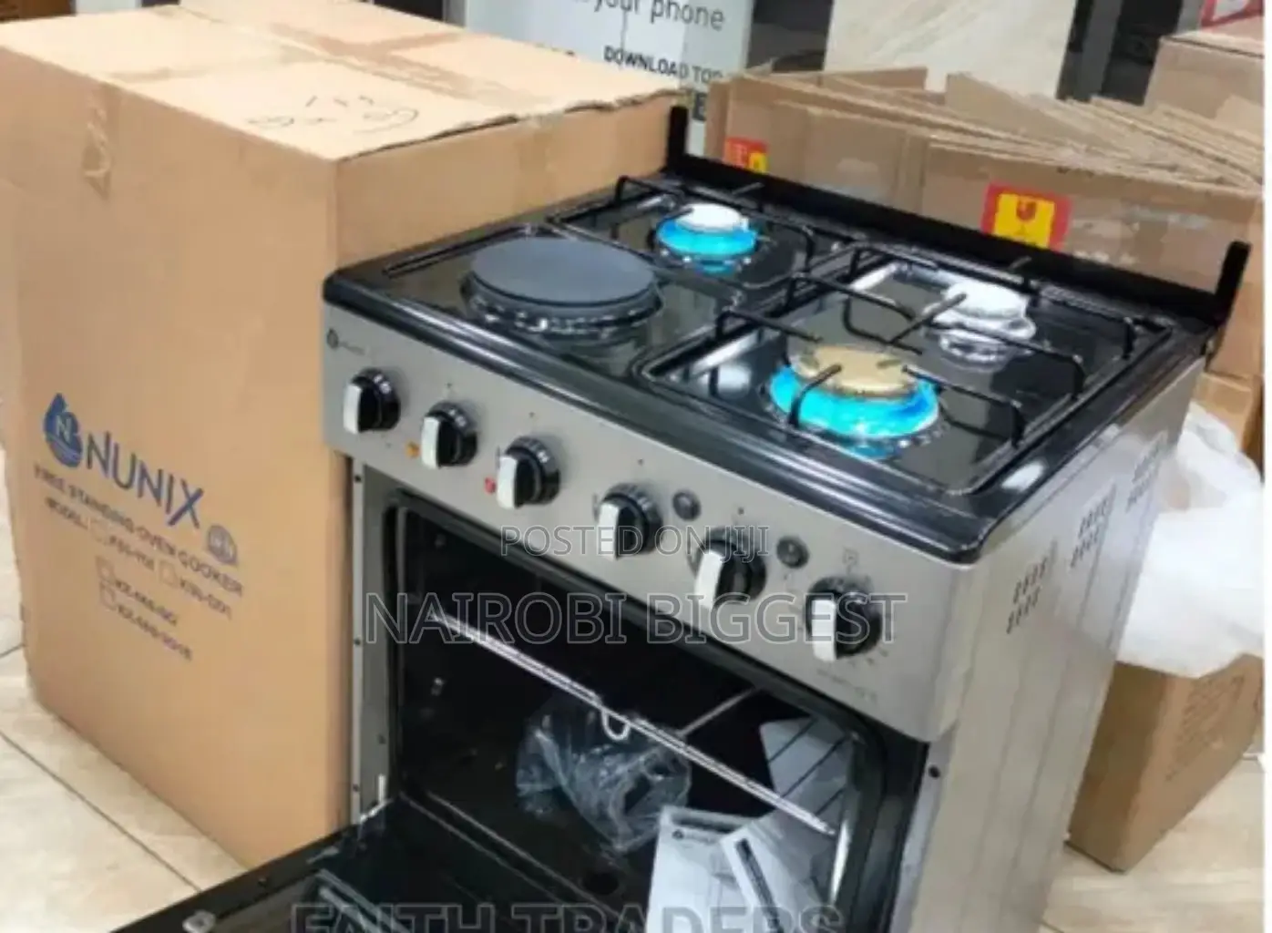 Nunix 3gas+1e Standing Cooker