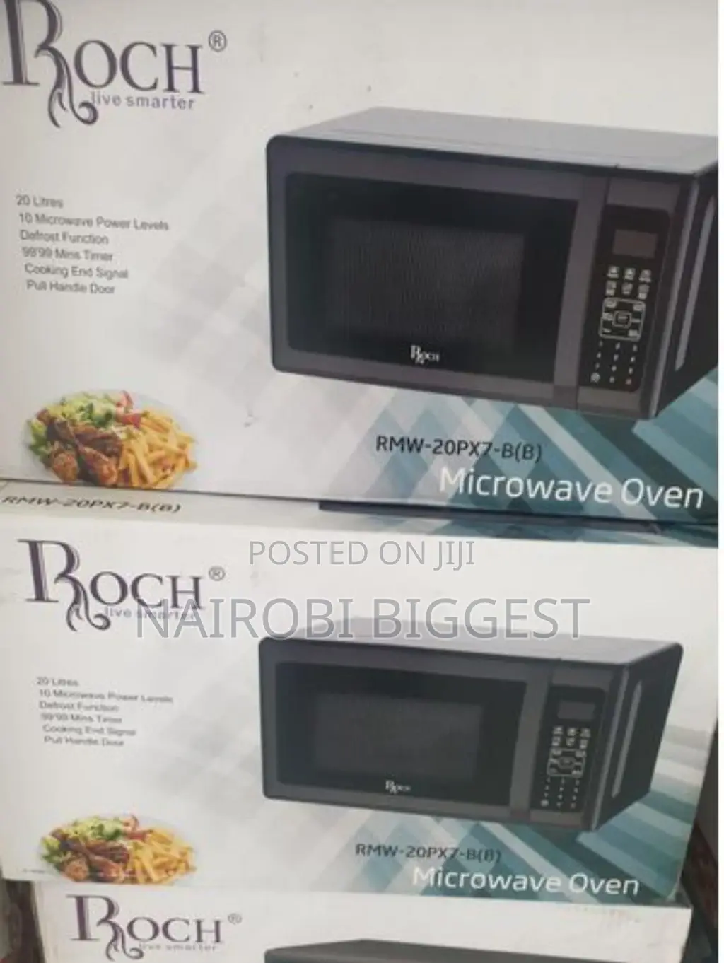 Roch 20L Black Digital Microwave
