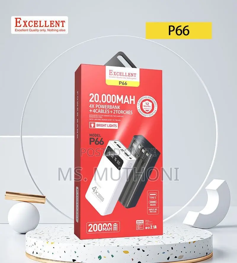 Excellent 4in1 Pd 20000mah Long Lasting Fastcharge Powerbank