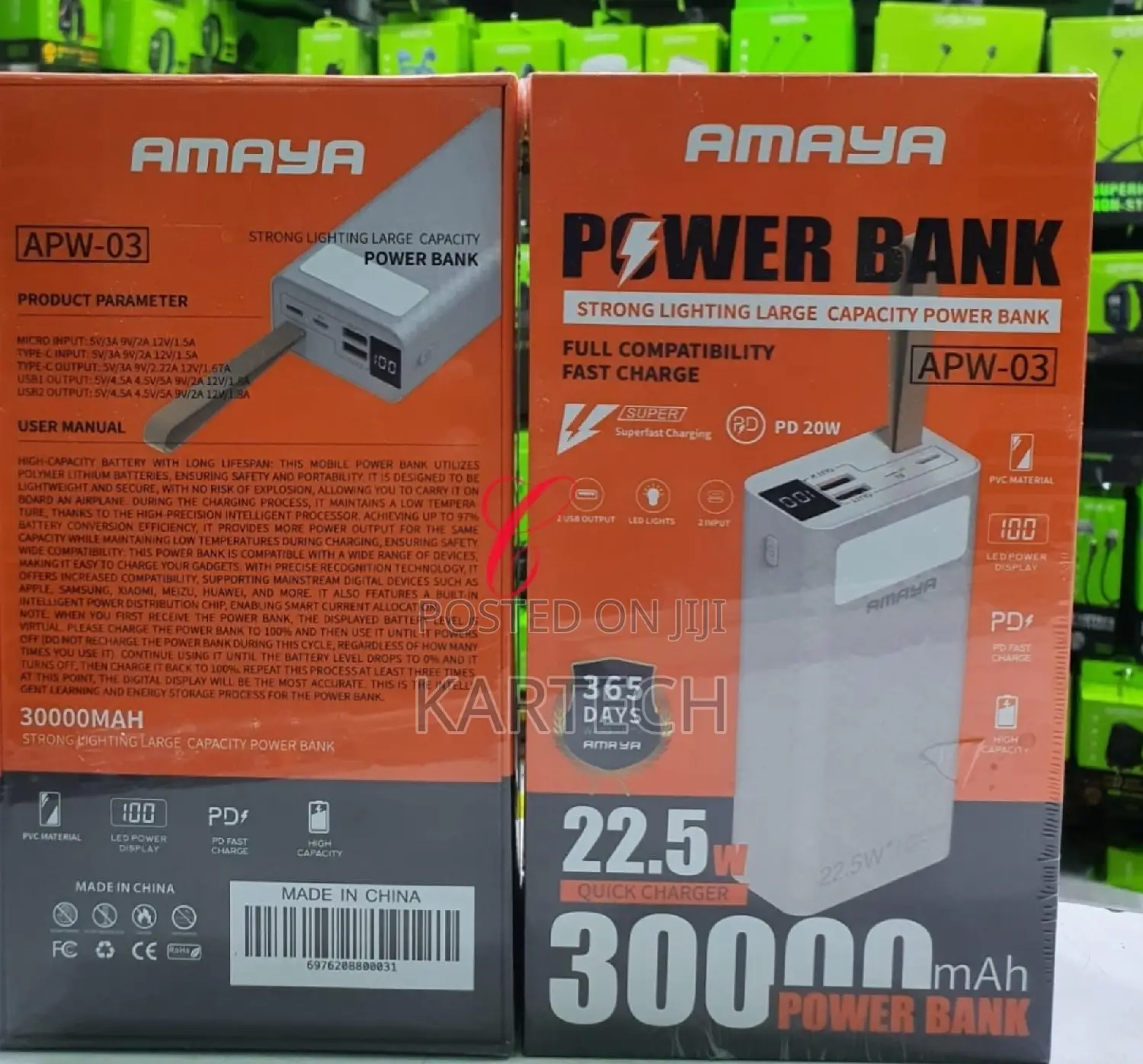 Amaya APW-03 22.5W 30,000mah Power Bank