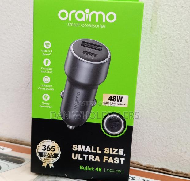 Oraimo Car Charger New With 48w Speed Charging - thumbnail 3