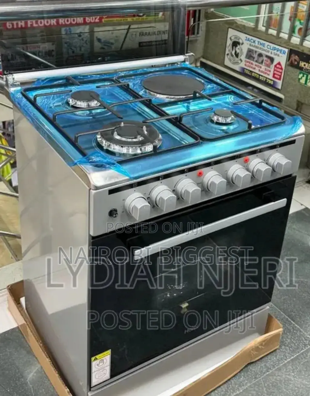 Haier 3+1 Standing 60×60 Silver Cooker