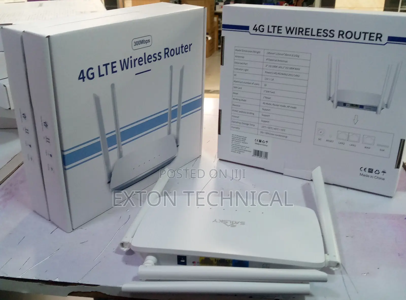 4G LTE CPE GSM Wifi Router 300mbps Lan Port