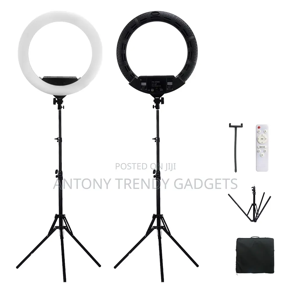 LED 18 Inch Ring Light Kit With Stand and Case. 55W Va