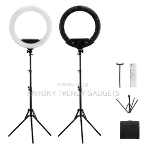 LED 18 Inch Ring Light Kit With Stand and Case. 55W Va