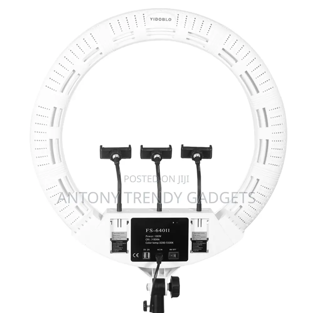 LED 18 Inch Ring Light Kit With Stand and Case. 55W Va