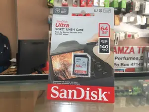 Sandisk Ultra 64 Gb Sdxc Uhs-1 Card For Cameras, 140 Mbps