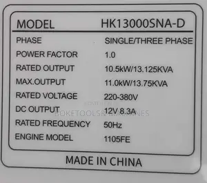 Hisaki Japan Diesel Generator 13.75kva DOUBLE SWITCH THREE