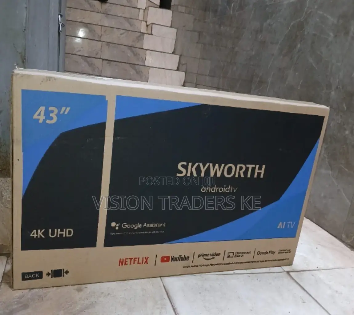 Skyworth 43'' Smart Android Google Tv Frameless Tv, Netflix