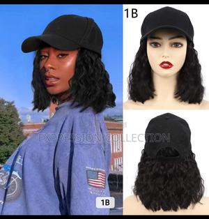 Black Short Curly Semihuman Wigcaps - main view