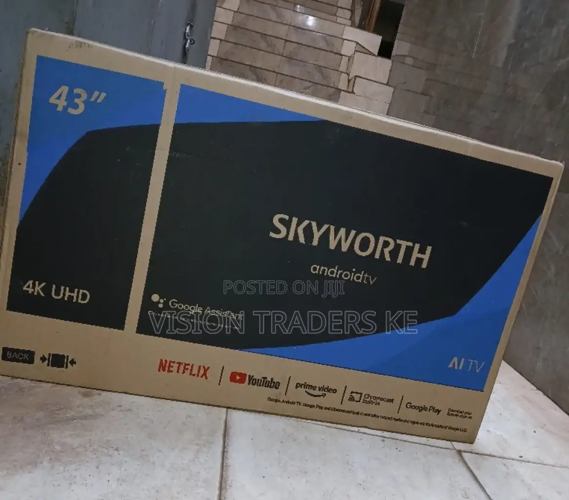 Skyworth 43'' Smart Android Google Tv Frameless Tv,Netflix.