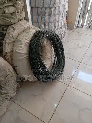 Galvanised Green Razor Wire