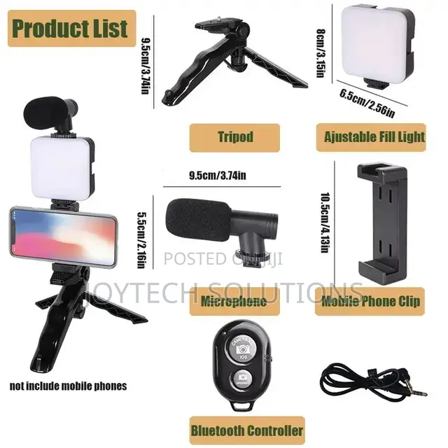 Live Professional Lighting Kit With Microphone Stand.