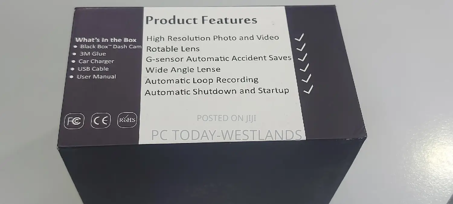BLACK BOX Car Dashcam 1080p Wide Angle LCD Screen