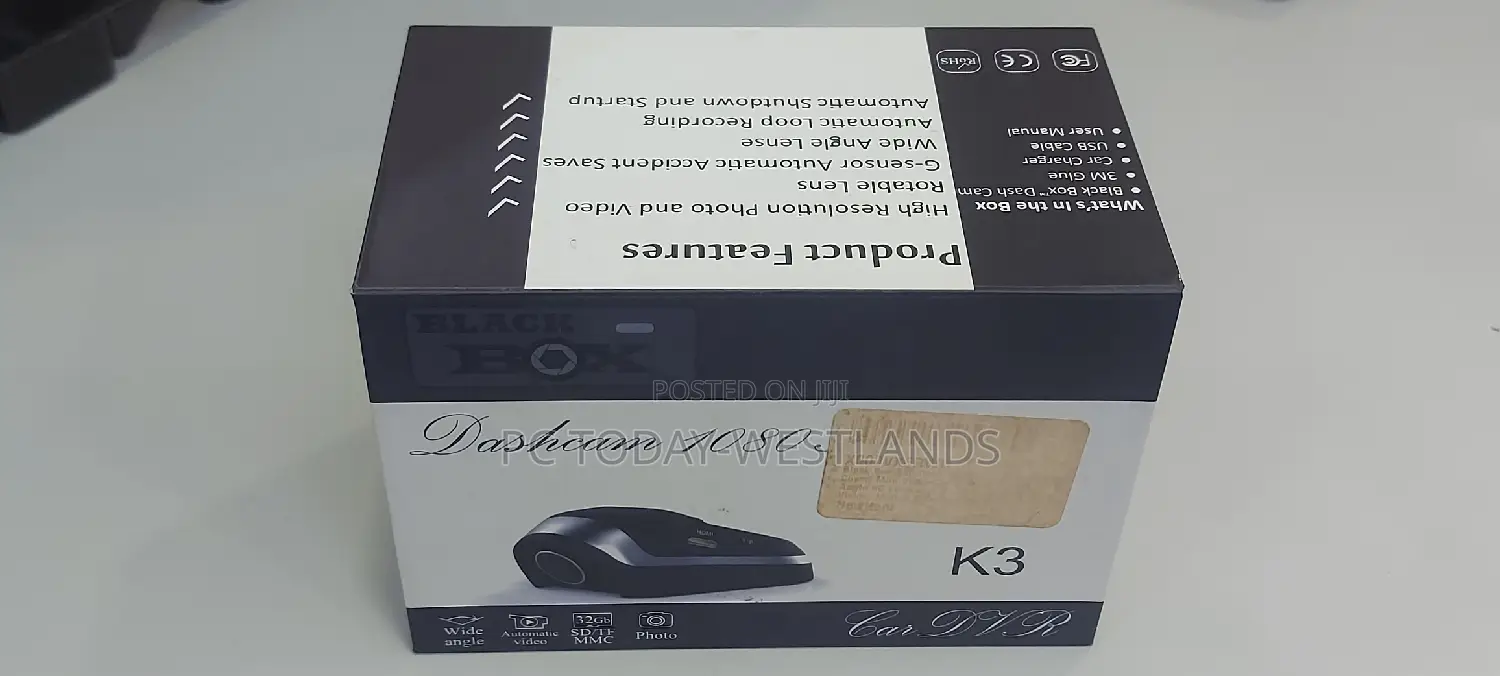 BLACK BOX Car Dashcam 1080p Wide Angle LCD Screen