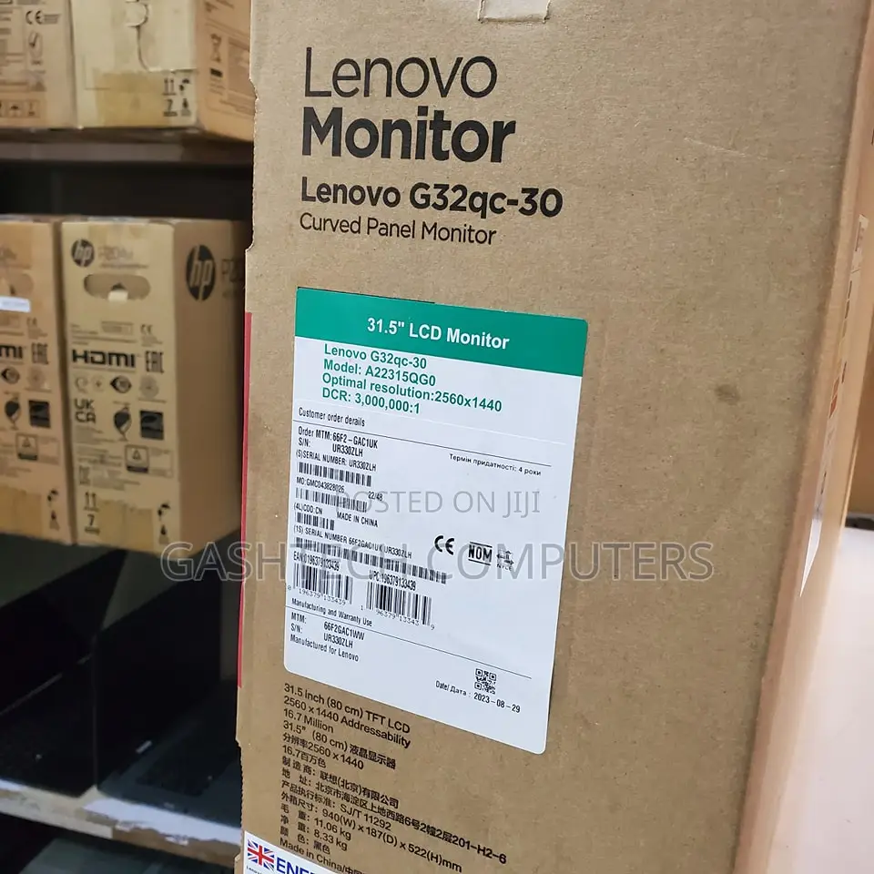 Lenovo G32qc-30 32” Curved QHD (1440p) Monitor 165hz
