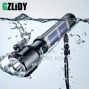 6 Modes Torch With Magnet / Hammer / Power Bank Solar Torch