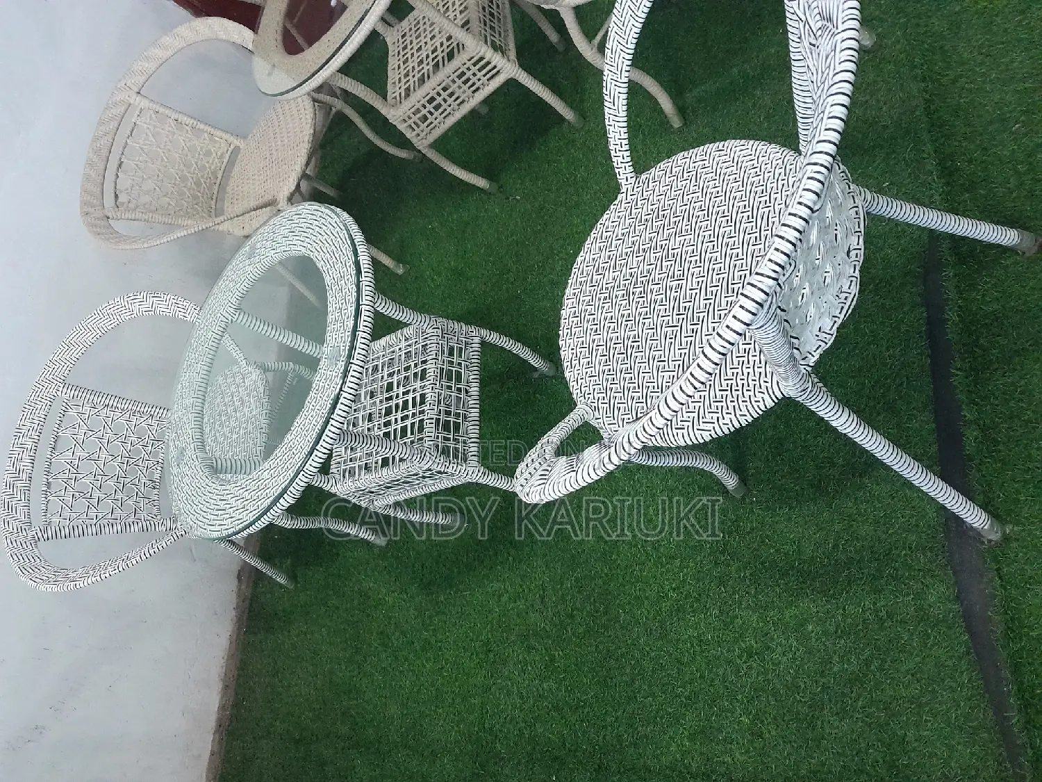 Zebra White Outdoor Set ( 2 Seater)