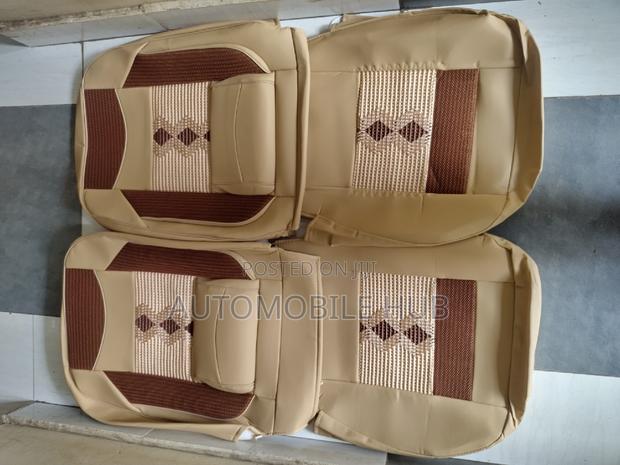 Quality Beige Synthetic Leather Seat Covers - thumbnail 2