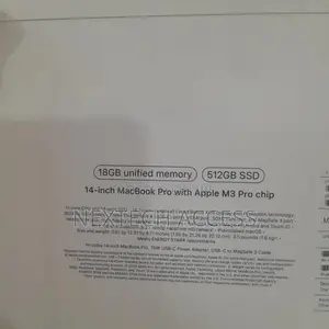 New Apple MacBook Pro 2023 M3 14-inch 18GB Apple M3 Pro SSD 512GB
