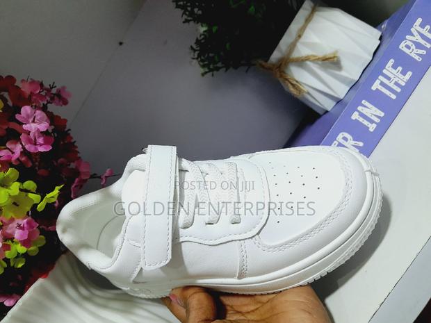 Kid's White Sneakers, Size 25-37 - main view