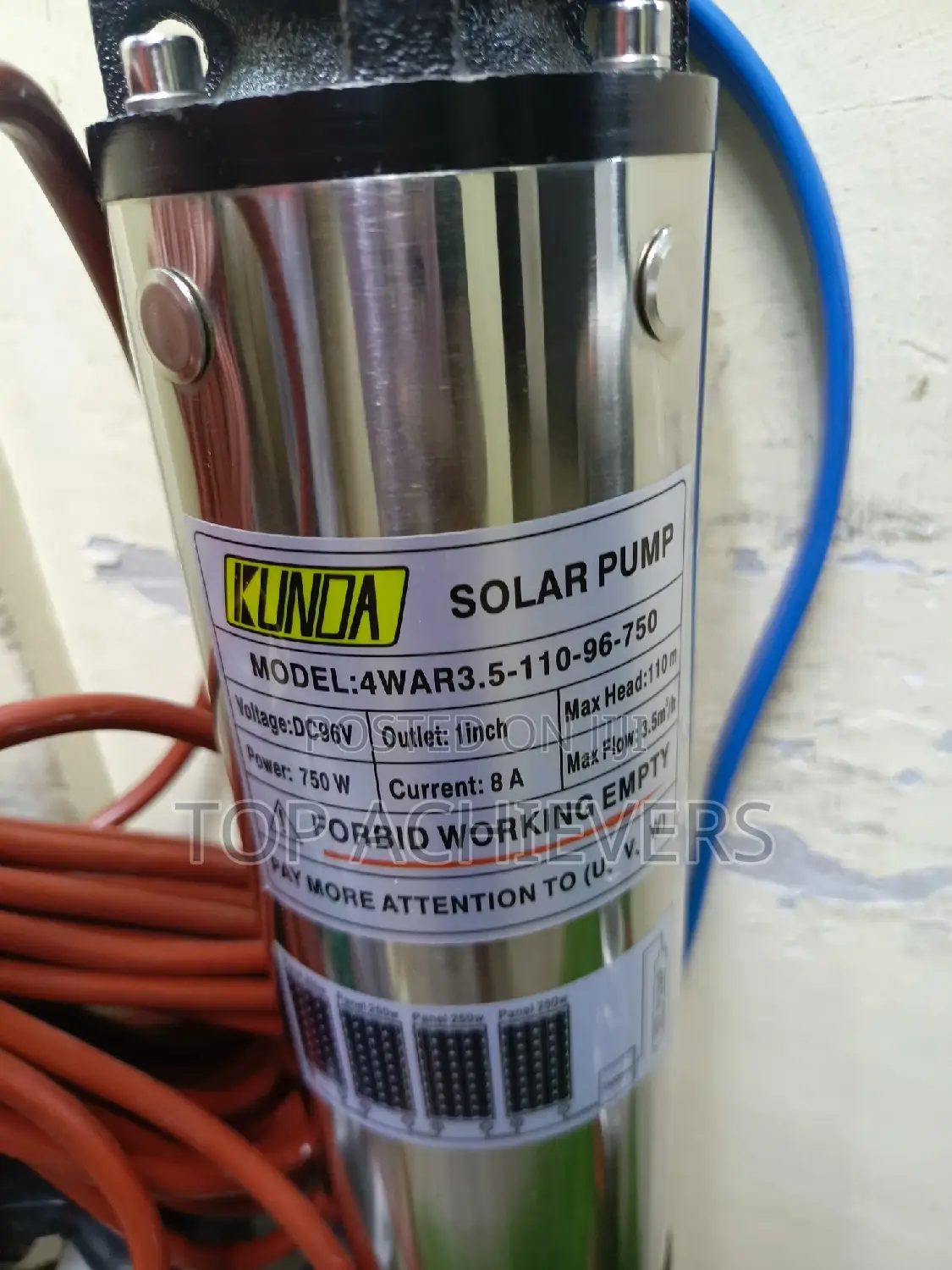 Solar Submersible Water Pump 110m 750w