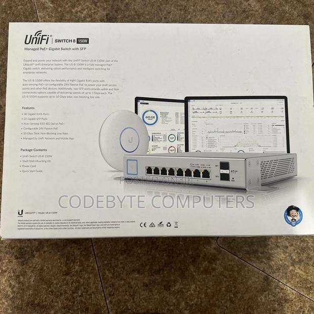 Ubiquiti US-8-150W Unifi 8-Port Gigabit Ethernet Poe Switch