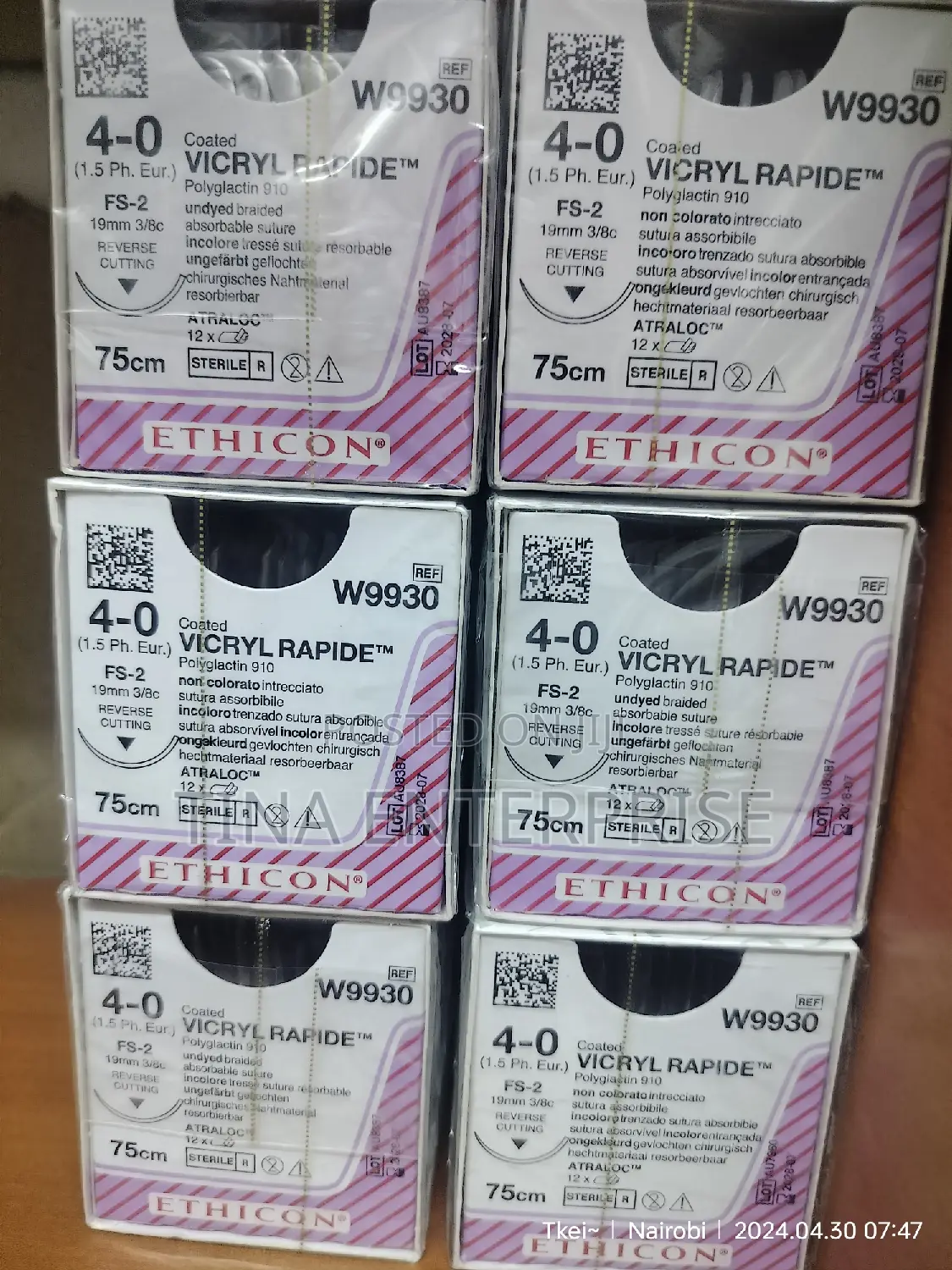 Ethicon (Rapide)Suture,4/0rc