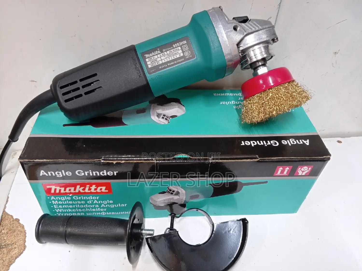 Grinder With Wire Brush