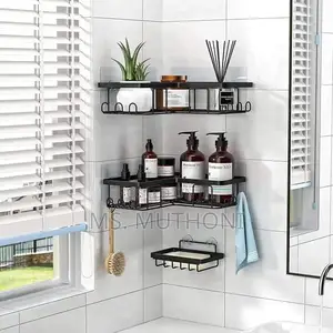 3pcs Set Corner Shower Caddy Shelf/Bathroom Organizer*