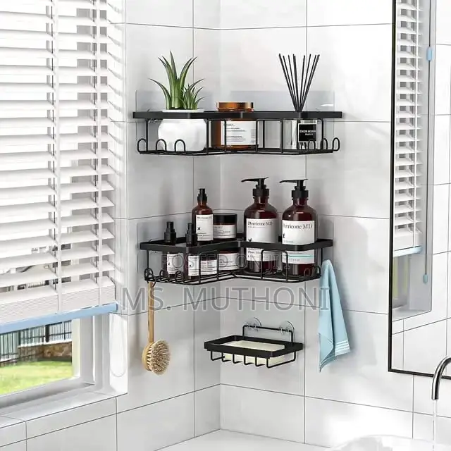 3pcs Set Corner Shower Caddy Shelf/Bathroom Organizer*