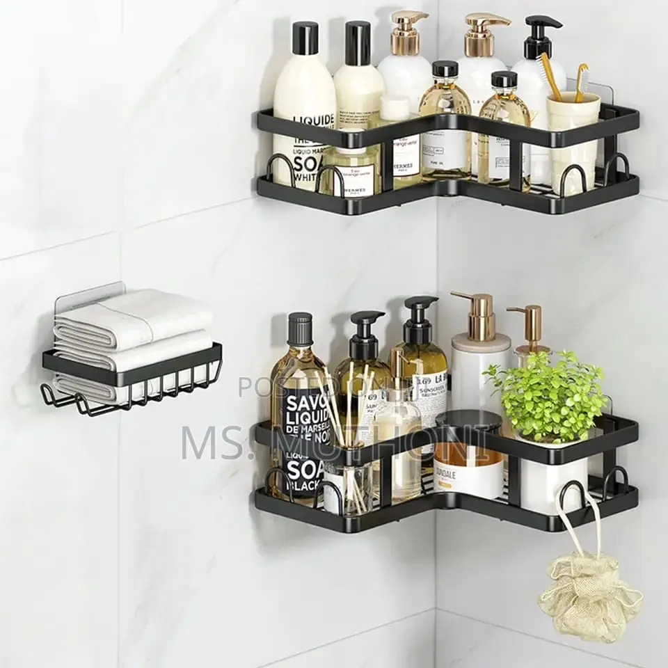 3pcs Set Corner Shower Caddy Shelf/Bathroom Organizer*