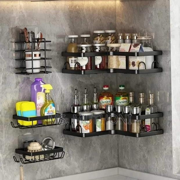 5pcs Set Corner Shower Caddy Shelf/Bathroom Organizer* - thumbnail 2