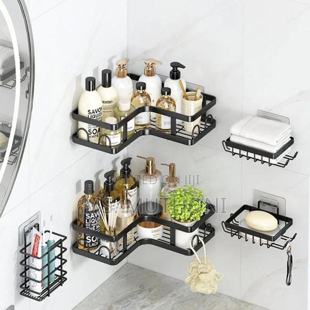 5pcs Set Corner Shower Caddy Shelf/Bathroom Organizer* - thumbnail 3