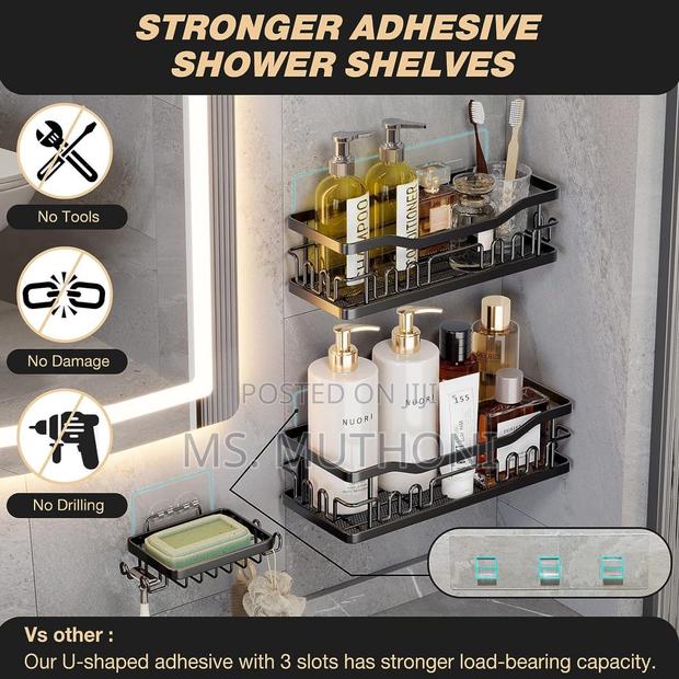 3pcs Set Shower Caddy Shelf/Bathroom Organizer