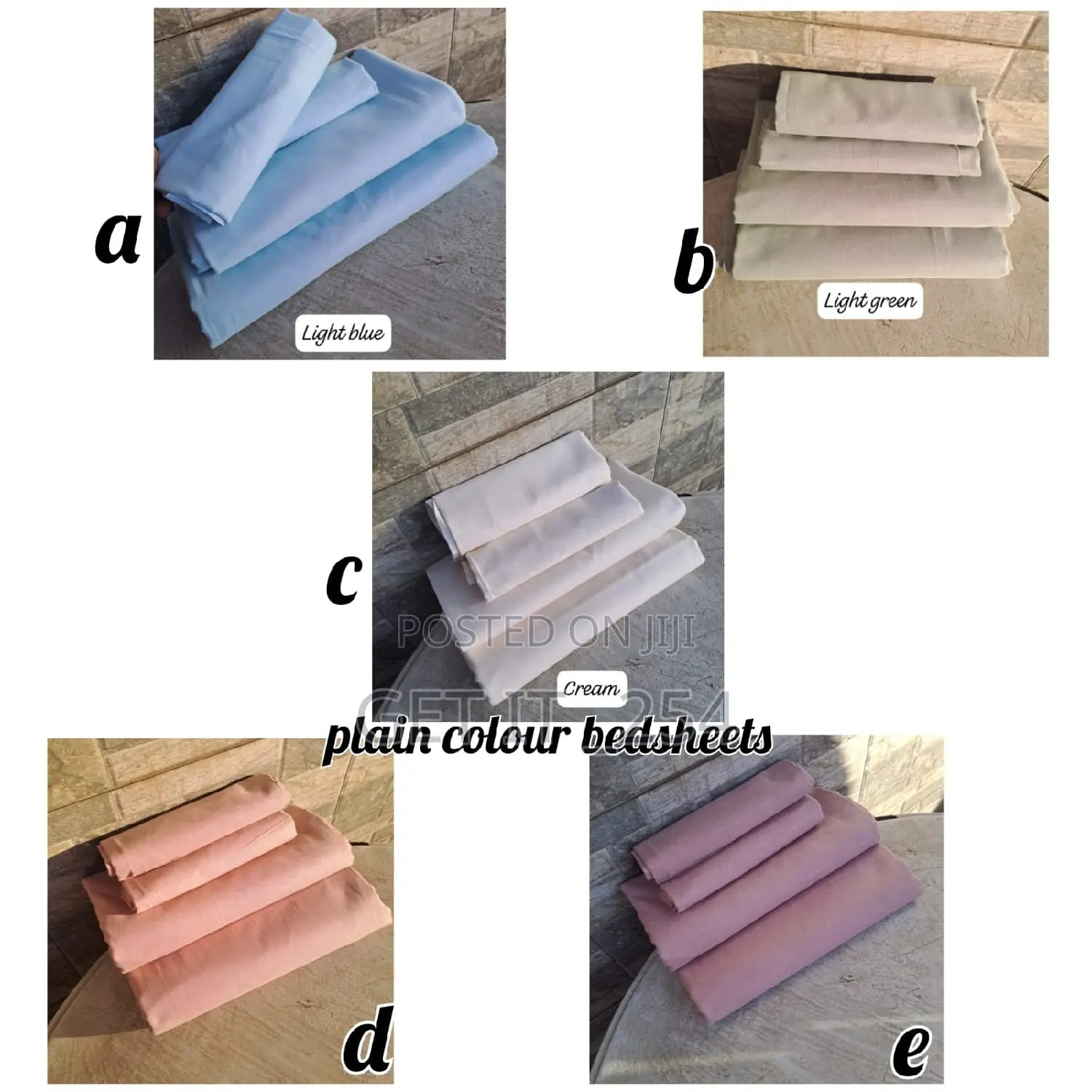  *4pc Coloured 100% Cotton Bedsheet