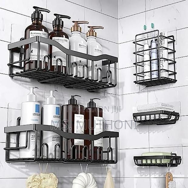 5pcs Set Shower Caddy Shelf/Bathroom Organizer*