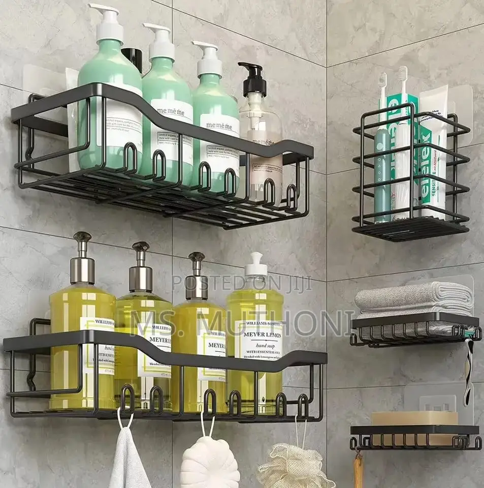 5pcs Set Shower Caddy Shelf/Bathroom Organizer*