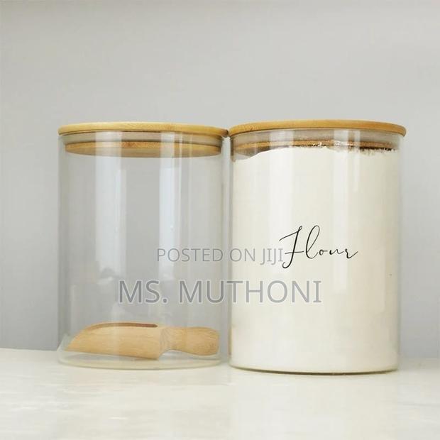 Large Capacity Glass Storage Containers With Bamboo Lids - thumbnail 7