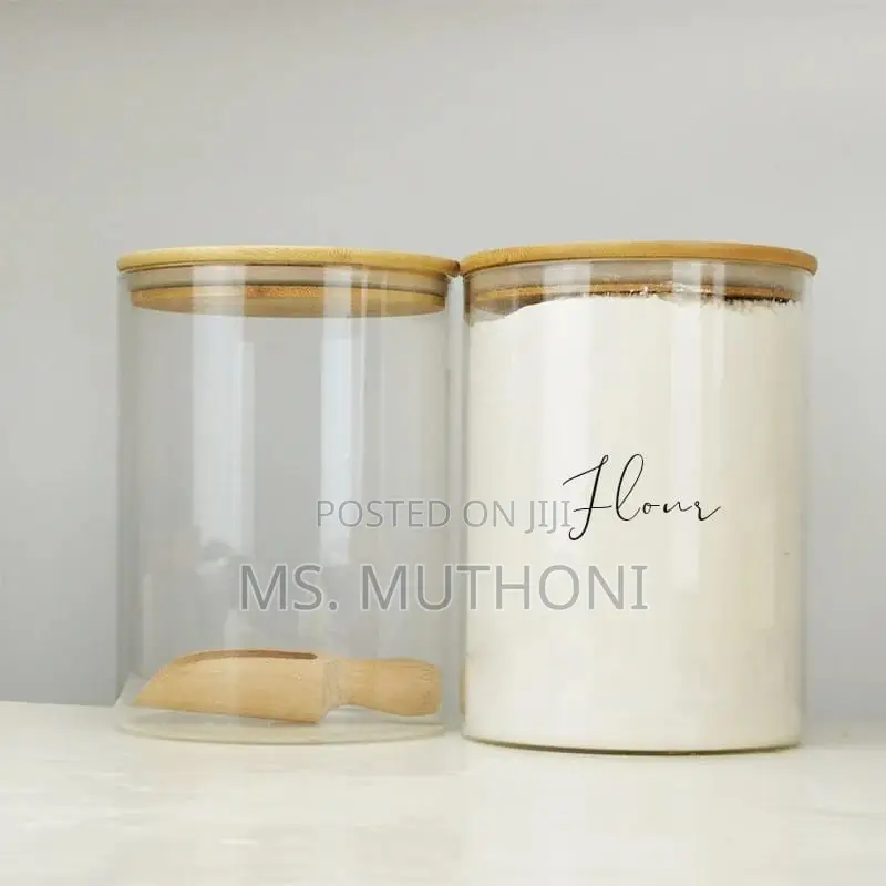 Large Capacity Glass Storage Containers With Bamboo Lids