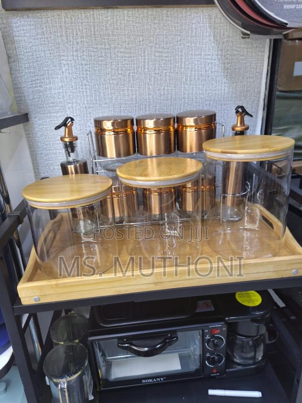 Large Capacity Glass Storage Containers With Bamboo Lids - thumbnail 3