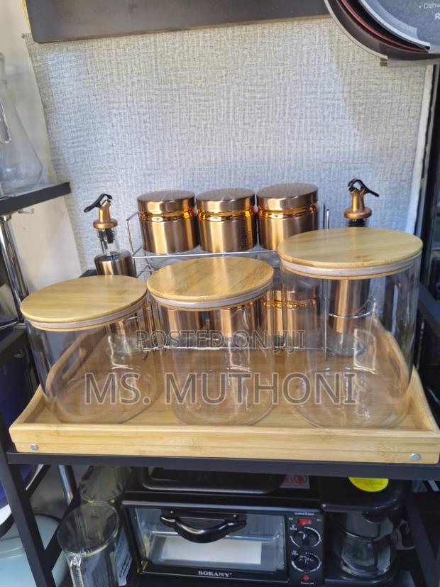 Large Capacity Glass Storage Containers With Bamboo Lids - thumbnail 5