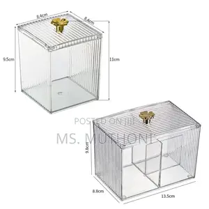 Double Multifunction Makeup Cotton Pad Storage Box