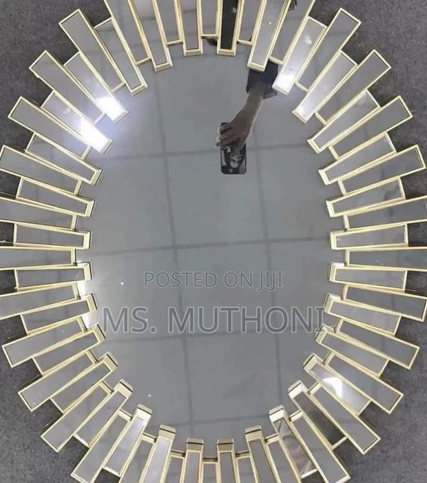Oval Sunburst Wall Decor Mirror 94 Cm/65 Cm - thumbnail 3