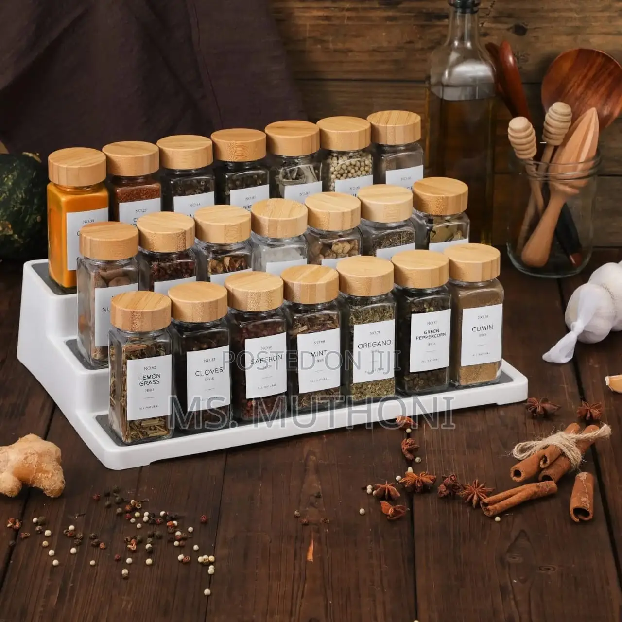 29pcs Set Glass Storage Jars With Bamboo Lid